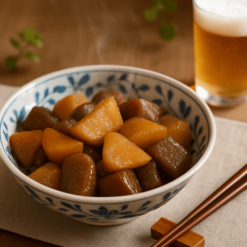 里芋とコンニャクの旨味炒め煮