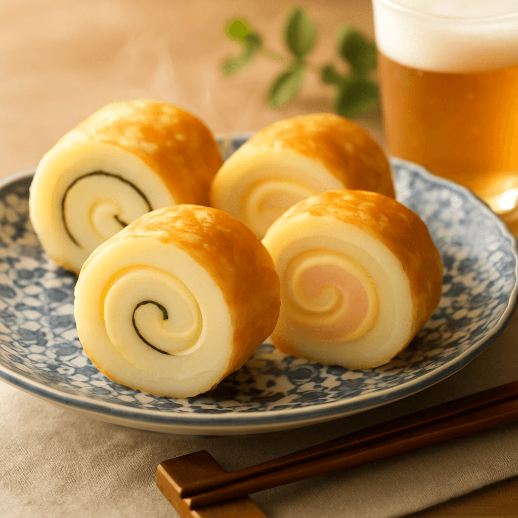 チーズでつなぐ海苔とハムのロール