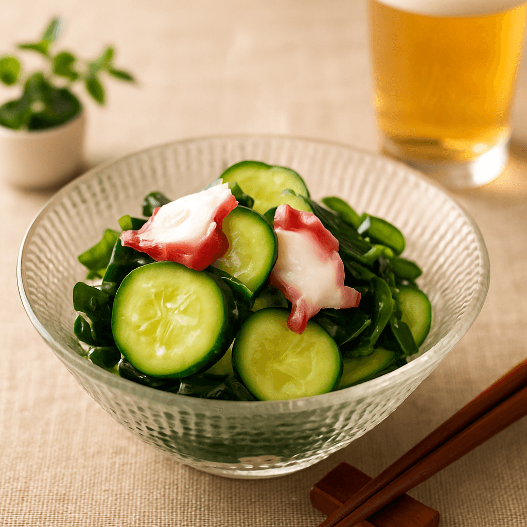 さっぱり酢の香りが広がるたこきゅうりの和え物