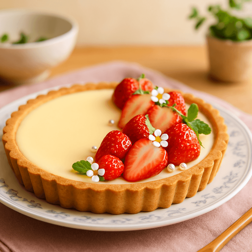 Aromatic Vanilla Custard Tart