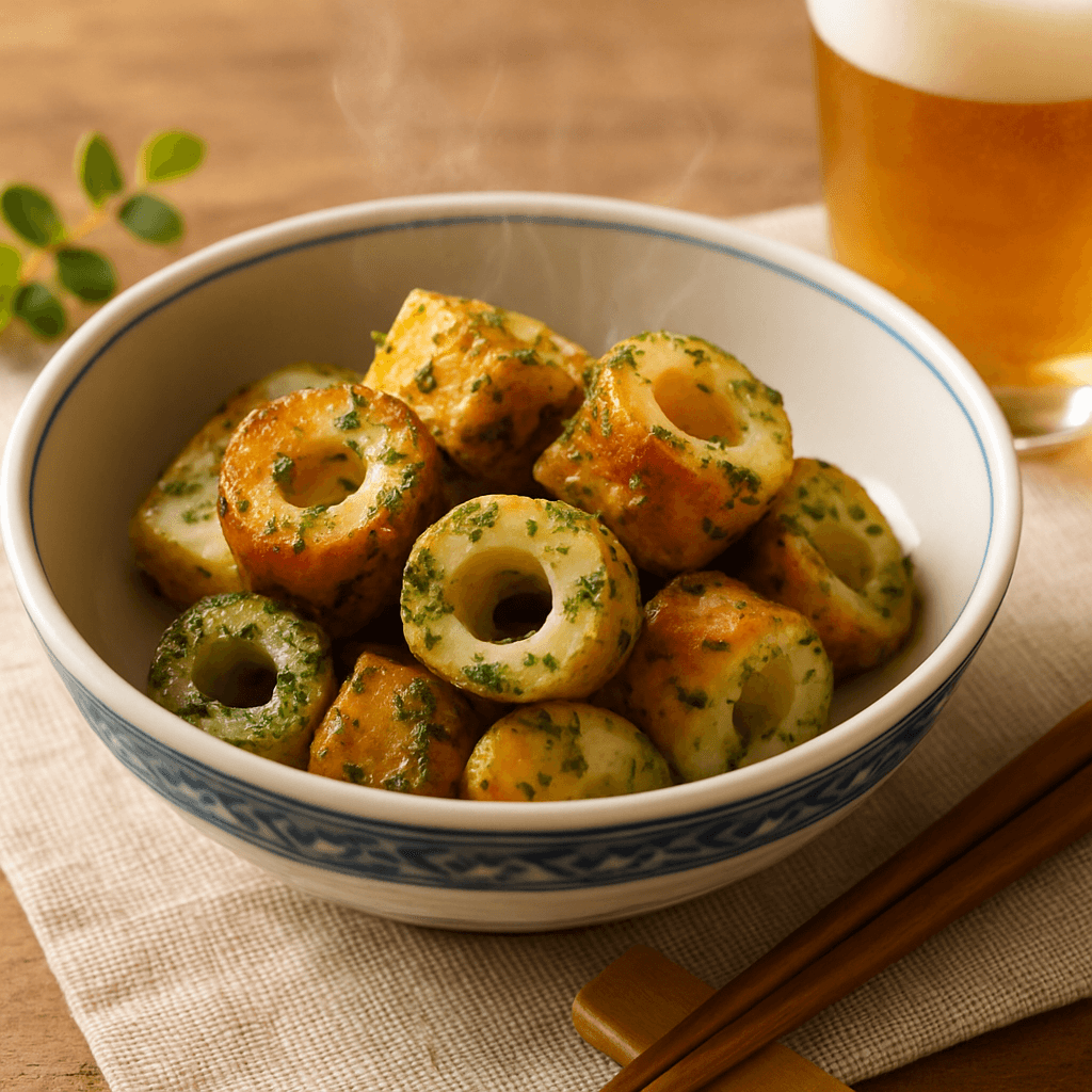 Crispy Pan-Fried Chikuwa with Mayonnaise