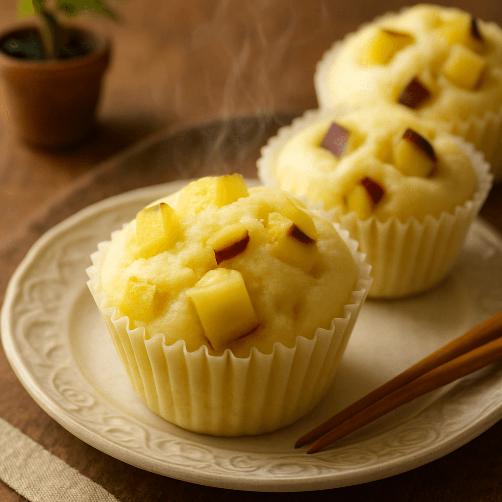 ホットケーキミックスで作るさつまいもスイーツ蒸しパン