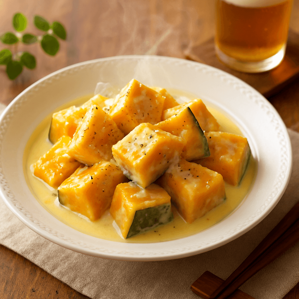 Creamy Pumpkin and Cheese Hot Salad