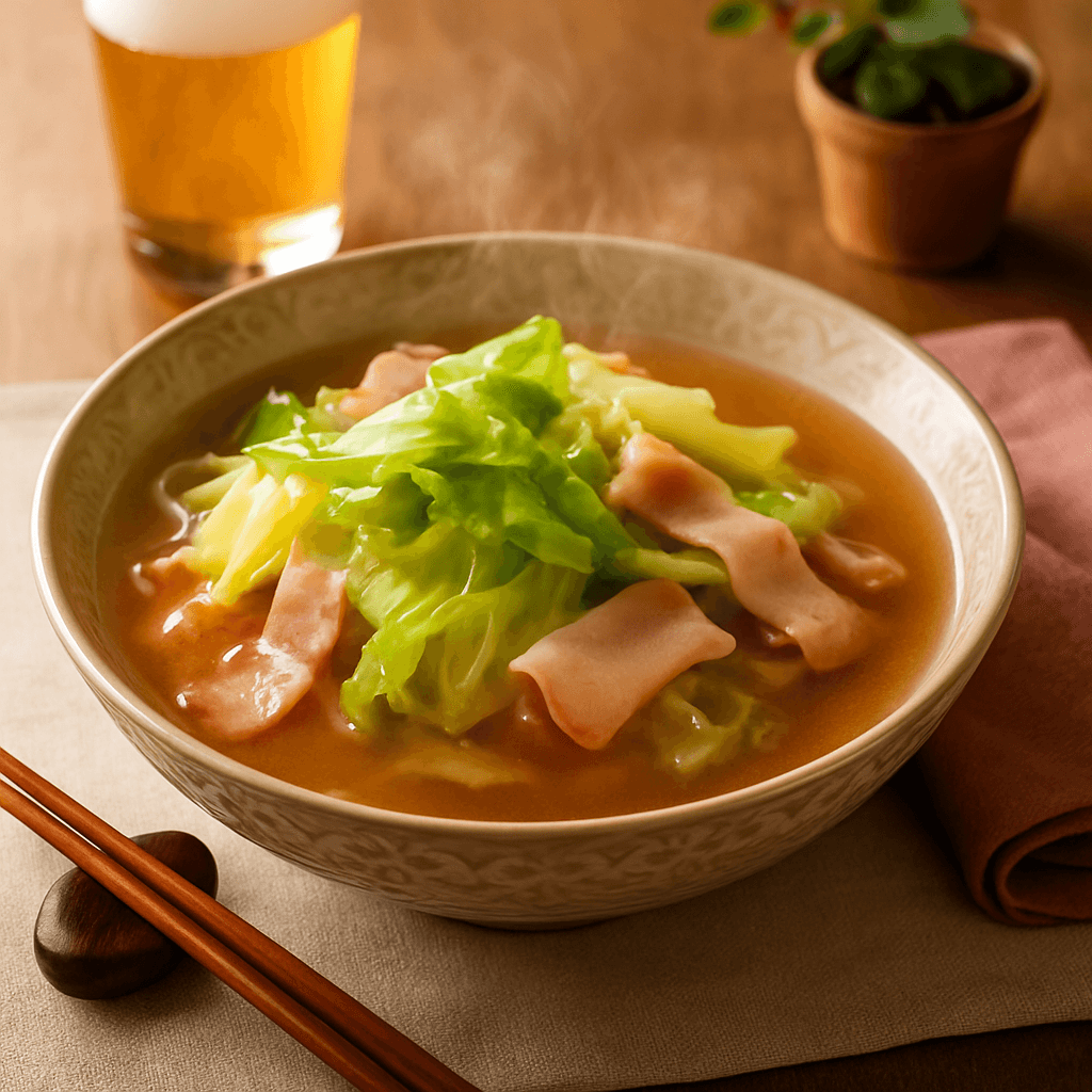 春キャベツとベーコンのやさしい味つけ煮