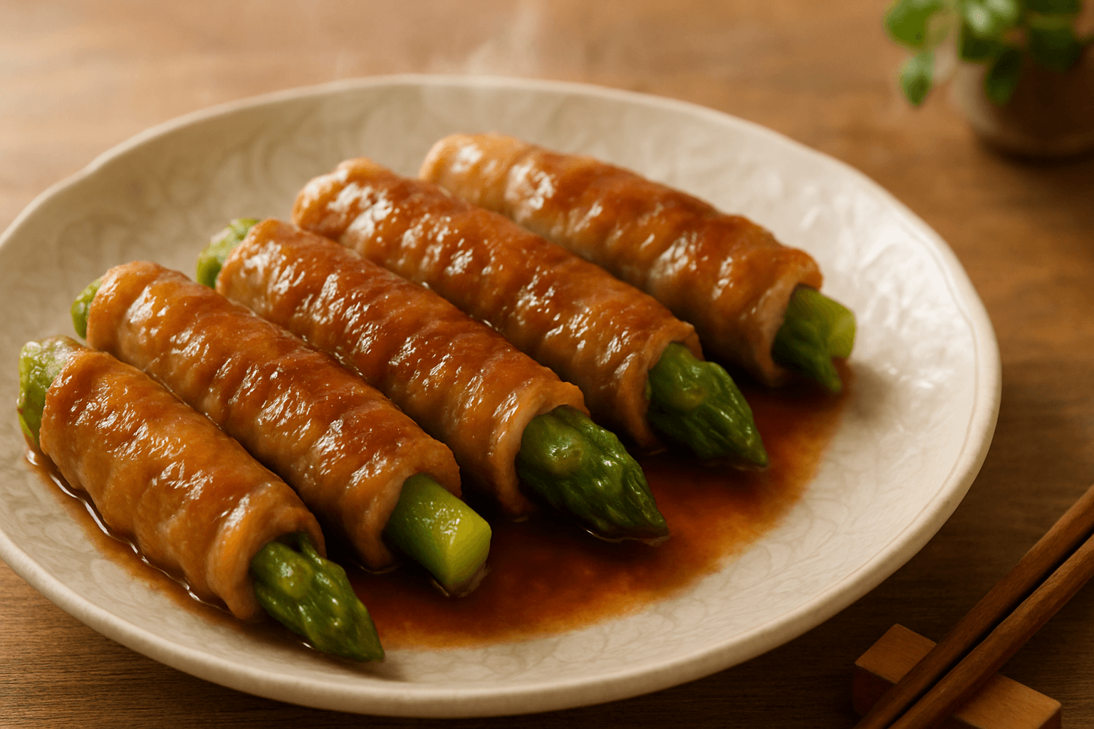 豚肉巻きアスパラの完成写真