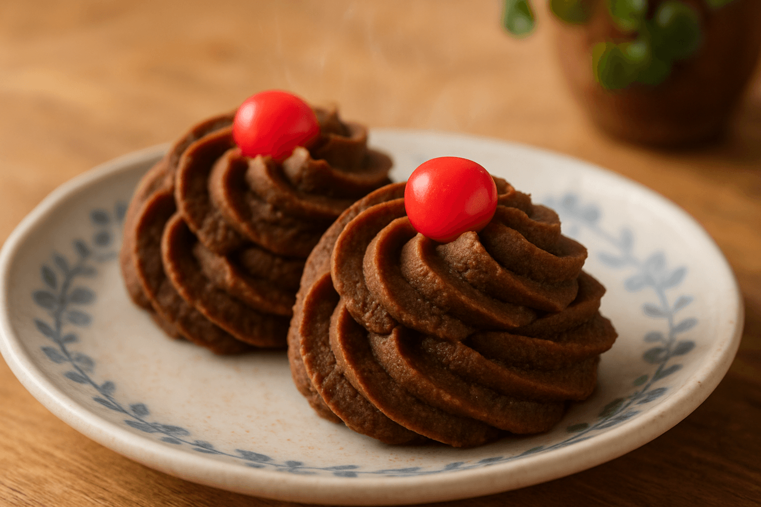 Piped Cookies finished dish