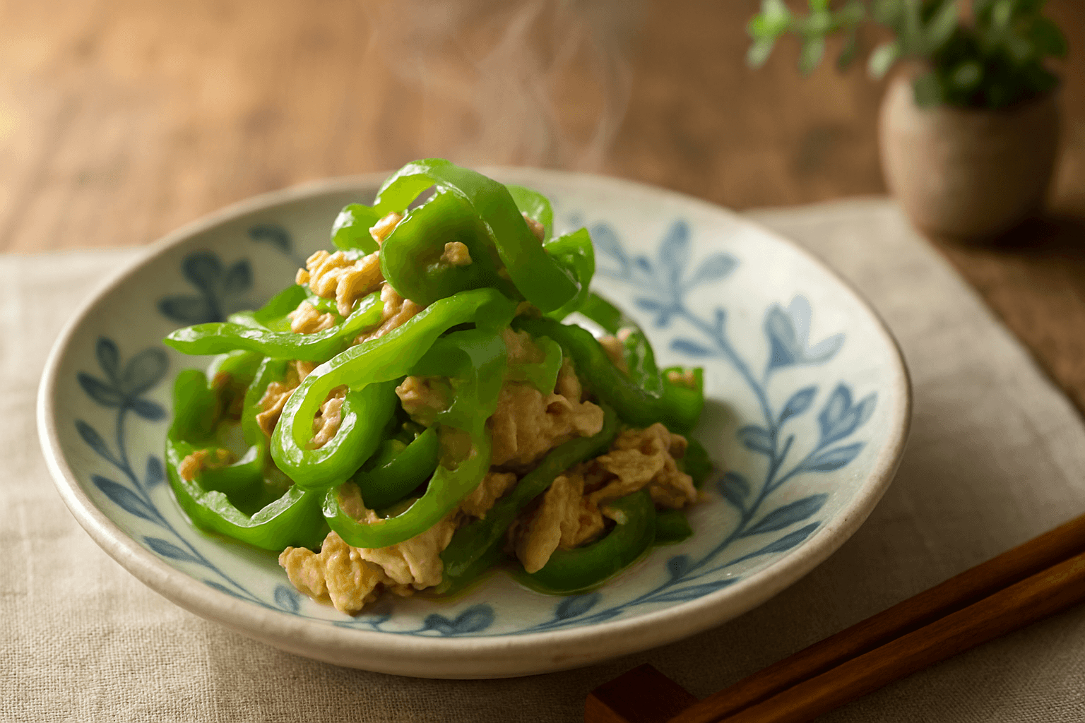 ツナとピーマンの簡単和風炒め