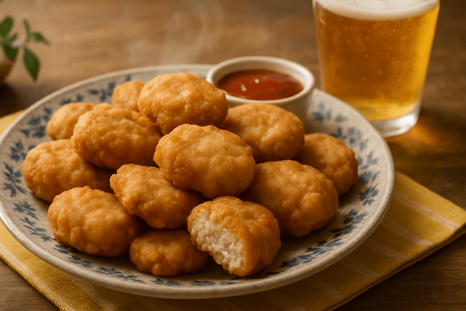 ふわっとした食感の鶏ナゲット