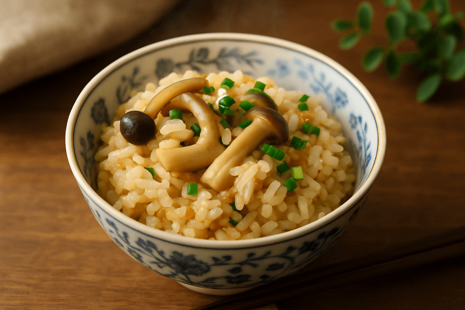Mushroom Rice finished dish