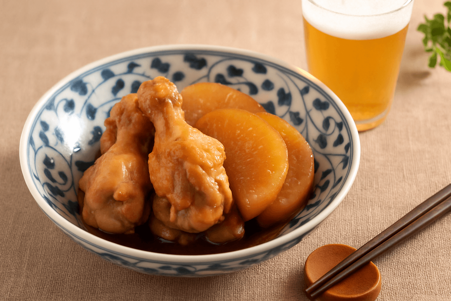 鶏手羽元と大根の照り煮の完成写真