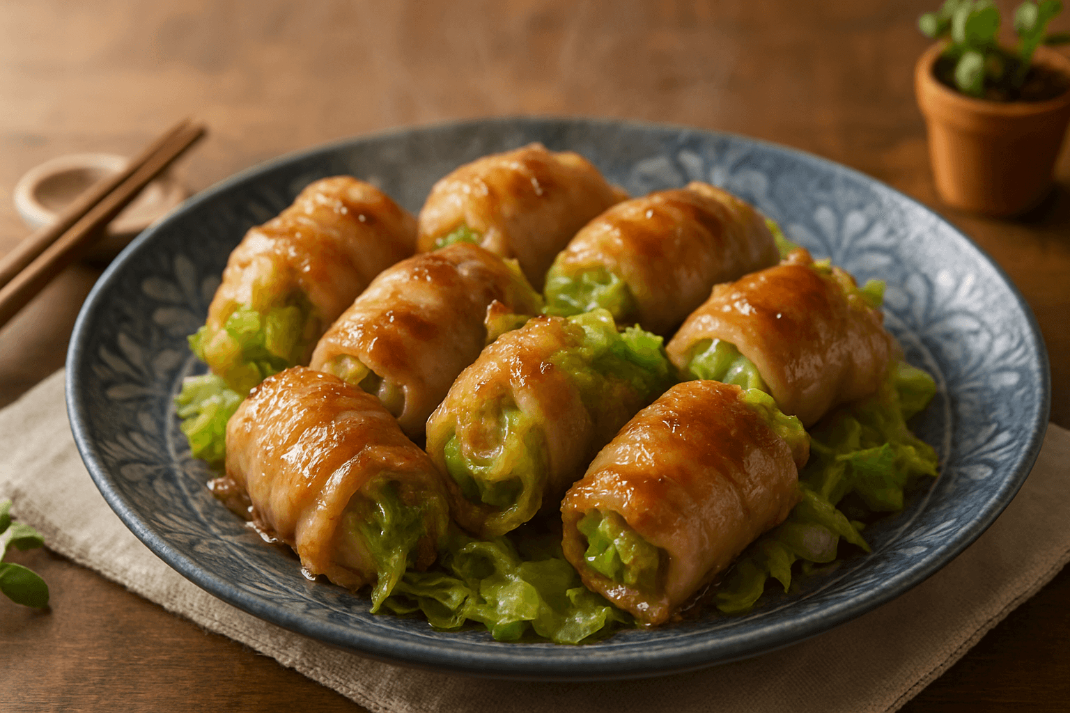 レタスと豚バラの旨味巻き